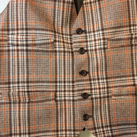 🍂 Vtg 50s Plaid Suit Set | Jacket & Vest | Academia 💼 - Picture 7 of 13